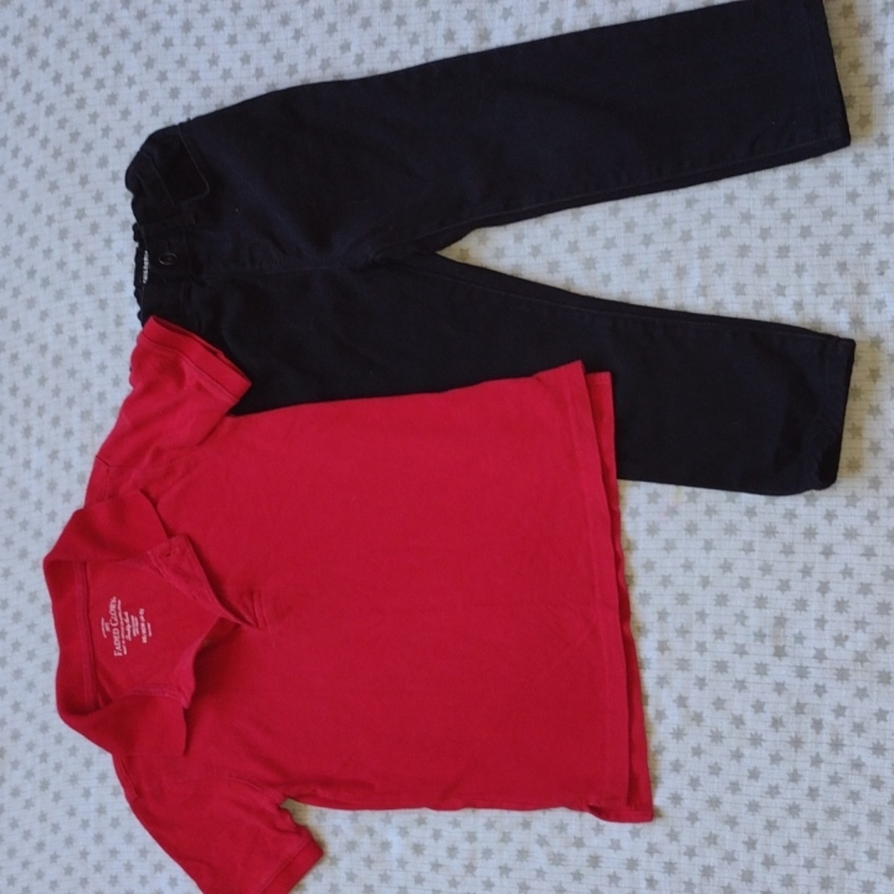 Boys Red and Black Outfit - Ready for Christmas or Valentine's Day 🎄❤️